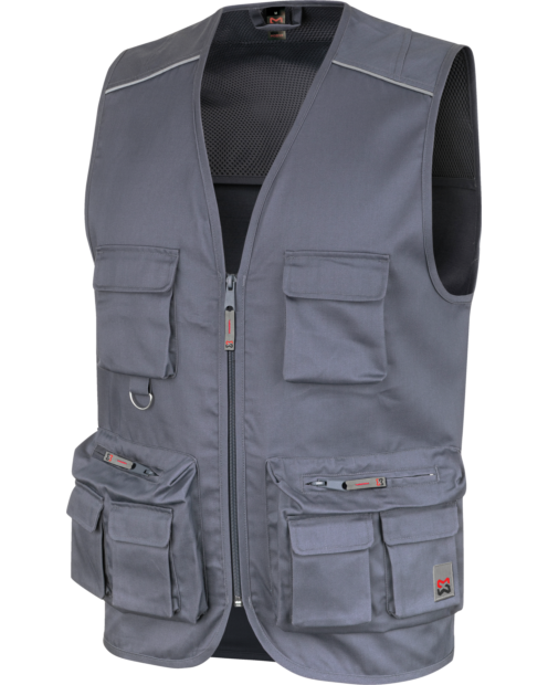Chaleco Multibolsillos Verano Gris