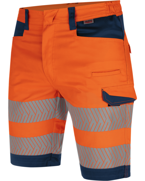 Bermuda Alta Visibilidad Fluo Naranja/Azul